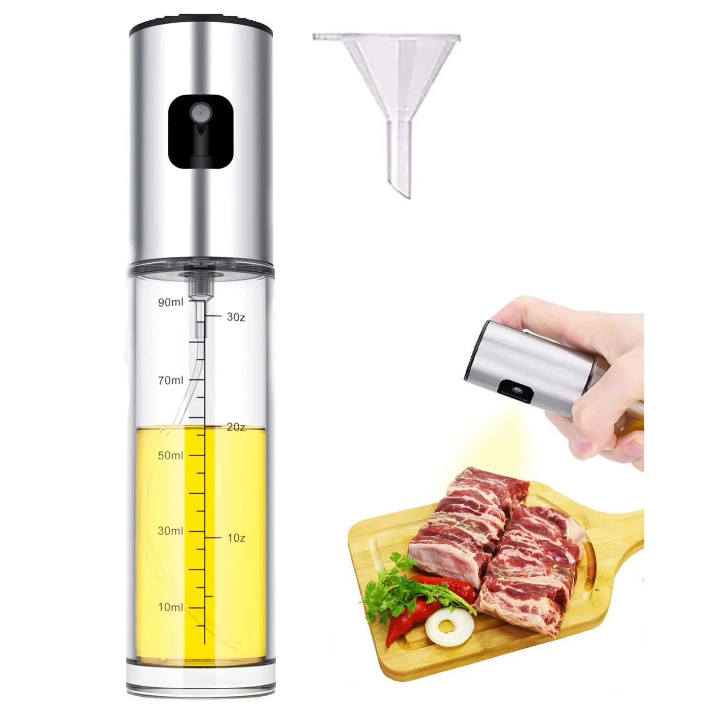 100ML Stainless Steel Oil Spray Bottle - Wonder Homes