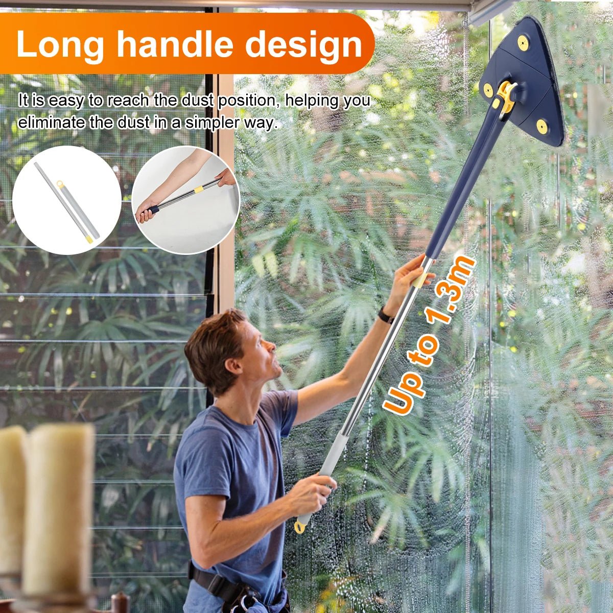 360° Extended Triangle Cleaning Mop - Wonder Homes